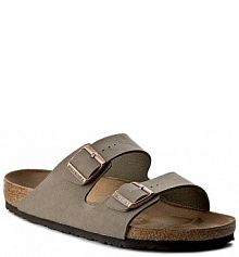 Klapki Birkenstock szare męskie 