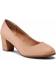 Półbuty na obcasie Clara Barson beżowe damskie WS5696-01 Beige