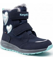 Śniegowce KangaRoos granatowe dziecięce K-Lurve Rtx 18783 000 4310 D Dk Navy/Mint