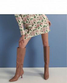 Skórzane kozaki Reserved brązowe dziecięce 0976L-84X