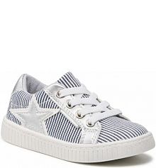 Sneakersy Nelli Blu srebrne dziecięce 