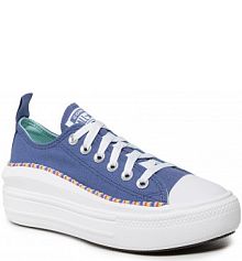 Półbuty na koturnie Converse granatowe 