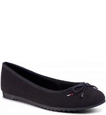 Baleriny Tommy Jeans czarne dziecięce Color Block Ballerina EN0EN00818 Black BDS