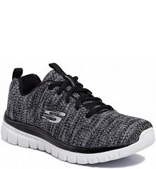 Półbuty sznurowane Skechers szare damskie 