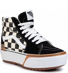 Półbuty na koturnie Vans czarne 