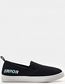 Tenisówki slip on Sinsay czarne dziecięce 7288G-99X