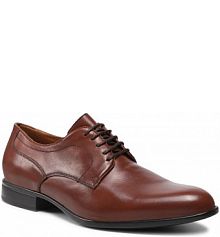 Półbuty wizytowe Geox brązowe męskie 