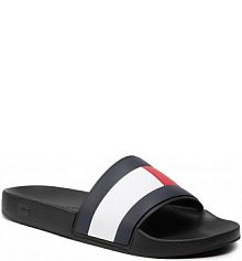 Klapki Tommy Hilfiger czarne męskie 