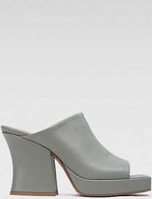 Sandały na słupku Badura oliwkowe 22915