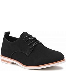 Półbuty sznurowane Clara Barson czarne damskie 