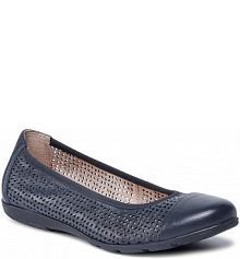 Baleriny Caprice granatowe damskie 9-22151-28 Ocean Nappa 855