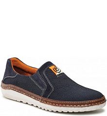 Półbuty wsuwane Bugatti granatowe męskie 