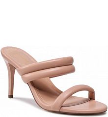 Klapki na szpilce DeeZee beżowe 