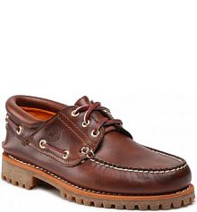 Półbuty sznurowane Timberland brązowe dziecięce Authentics 3 Eye Classic TB06500A2141 Md Brown Full gra