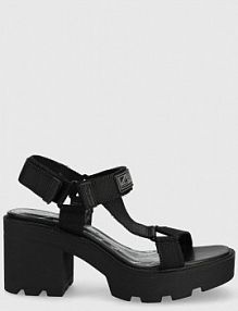 Sandały na słupku Pepe Jeans  czarne PLS90540.999