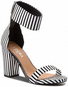 Sandały na słupku Badura czarne, białe 4645-69 Czarno/Biały 1031