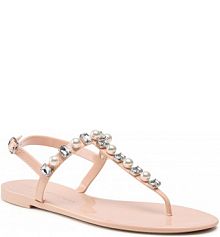 Sandały Stuart Weitzman różowe damskie Goldie Crystal Jelly SA090 Poudre