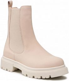 Botki na koturnie Lasocki beżowe 