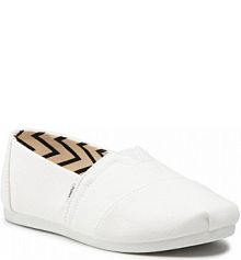 Półbuty wsuwane Toms białe damskie 