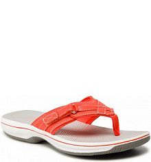Japonki Clarks pomarańczowe damskie Brinkley Sea 261585814  Bright Coral
