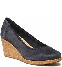 Półbuty na koturnie Lasocki granatowe WI23-2188-05 Cobalt Blue