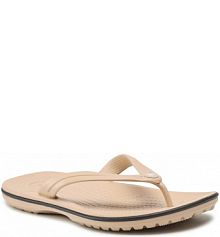 Japonki Crocs beżowe dziecięce Crocband Flip 11033  Chai