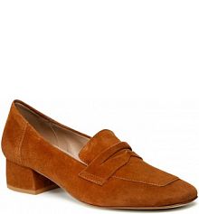 Półbuty na obcasie Gino Rossi brązowe damskie E2227771X AURORA Camel