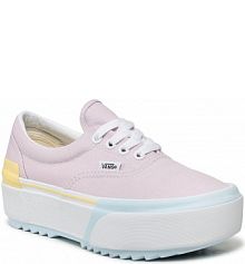 Półbuty na koturnie Vans różowe 