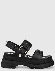 Sandały na koturnie Buffalo  czarne 1602071.blk