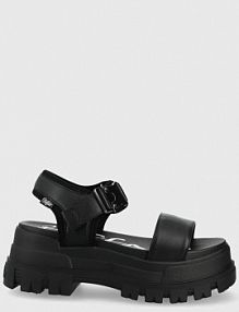 Sandały na koturnie Buffalo  czarne 1652022.BLK