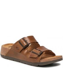 Klapki Fly London brązowe damskie 