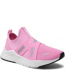Półbuty wsuwane Puma różowe dziecięce Wired Run Slip On Jr 383732 01 Prism Pink/ Silver