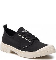 Półbuty sznurowane Palladium czarne damskie Pampa Sp20 Low Cvs 76837-016-M Black/Marshmallow