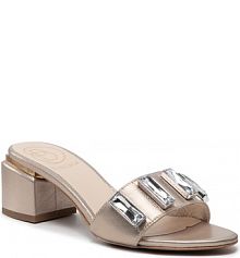 Klapki eleganckie Baldowski beżowe damskie 