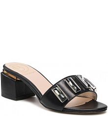 Klapki eleganckie Baldowski czarne damskie 