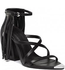 Sandały na słupku Badura czarne 