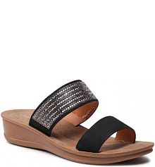 Klapki Clara Barson czarne damskie 