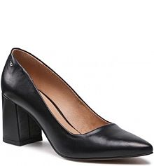 Półbuty na obcasie Wojas czarne damskie 35027-51