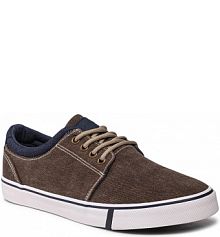 Tenisówki Lanetti brązowe męskie VS21M1026-7 Khaki