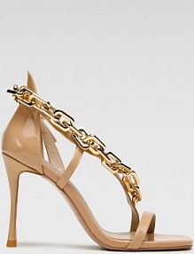 Sandały na szpilce Badura beżowe V888-38-1