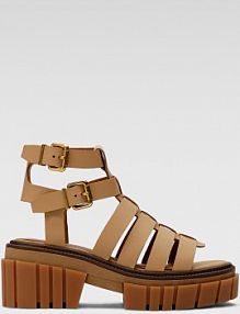 Sandały na słupku Badura brązowe 21151