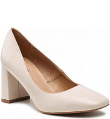 Półbuty na obcasie Wojas beżowe damskie 35074-54