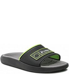 Klapki basenowe Rider czarne dziecięce Block Slide Ad 11738 Black/Green/Grey 23208