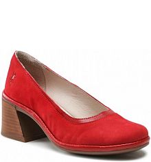 Półbuty na obcasie Fly London czerwone damskie Ladefly P501372002 Lipstick Red