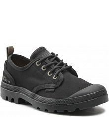 Półbuty sznurowane Palladium czarne damskie Pampa Ox Htg Supply 77358-001-M Black/Black