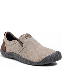 Półbuty wsuwane Keen brązowe męskie Howser Canvas Slip-On 1026146 Timberwolf/Bison