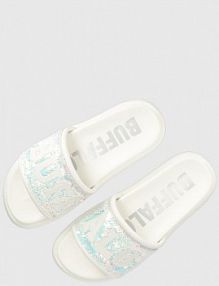 Klapki eleganckie Buffalo  białe damskie 1602083.wht