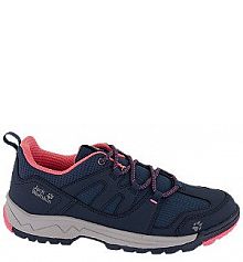 Granatowo-różowe sneakersy młodzieżowe Jack Wolfskin dziecięce