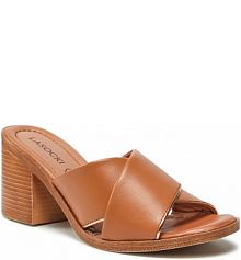 Klapki eleganckie Lasocki brązowe damskie 