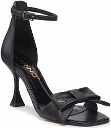 Sandały na szpilce Karino czarne 4177/076-P /Lico